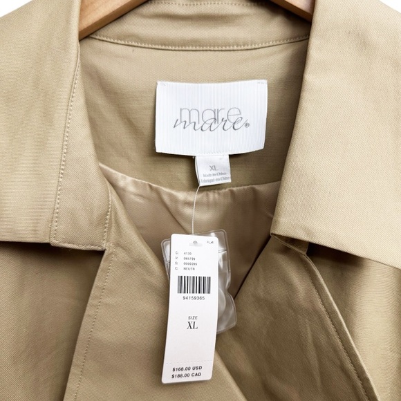 NWT Anthropologie Mare Mare Trench Coat Dress Beige Neutral - Picture 5 of 8